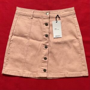 Forever 21 Dusty Pink Women’s Medium Denim Collection Mini Skirt - NWT